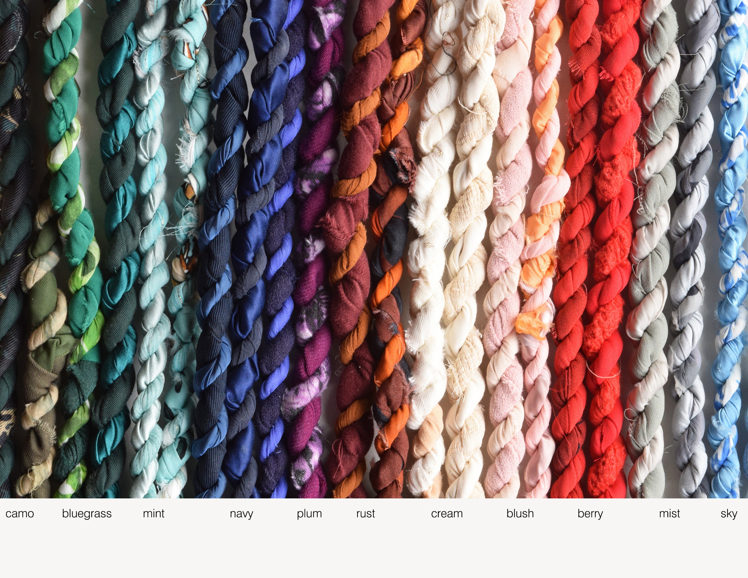 Calla x coolican cord colour samples