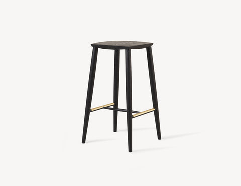 Palmerston Counter Stool (Brass Footrests)