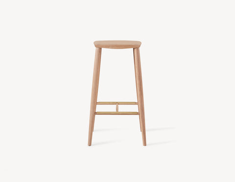 Palmerston Counter Stool (Brass Footrests)