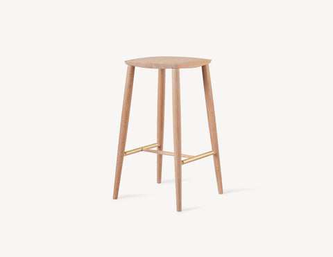 Palmerston Counter Stool (Brass Footrests)